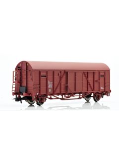 Topline Godsvogner, NMJ Topline model of the SJ Gbls-u 156 5 501-9 boxcar with end wall doors and high short brakeman`s platform. , NMJT604.202