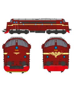 Topline Lokomotiver, nmj-topline-90018-nsb-nohab-di3-604-dc, NMJT90018