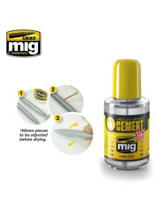 Mig, Ammo-by-Mig-Jimenez-mig2038-slow-dry-medium-density-cement-polyester-plastic-glue, MIG2038