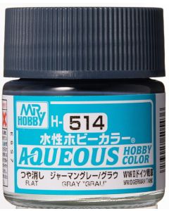 Mr. Hobby, Gray "Grau", 10 ml, Aqueous Hobby Color, MRHH514