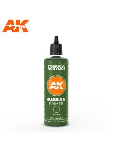 AK Interaktive, ak-interactive-ak11246-russian-green-primer-100ml-third-generation-acrylics, 11246