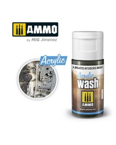 Mig Akrylmaling, ammo-by-mig-jimenez-0703-interiors-wash-acrylic-wash-15-ml, MIG0703