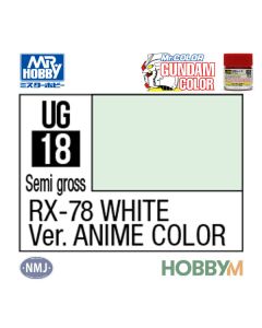 Mr. Hobby, mr-hobby-ug-18-rx-78-white-version-anime-color-10-ml-gundam-color-for-builders-mr-color, MRHUG18