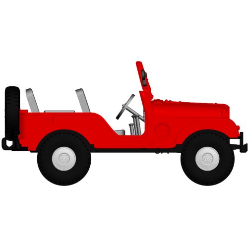 Personbiler, Jeep Universal, Rød, BRE58904