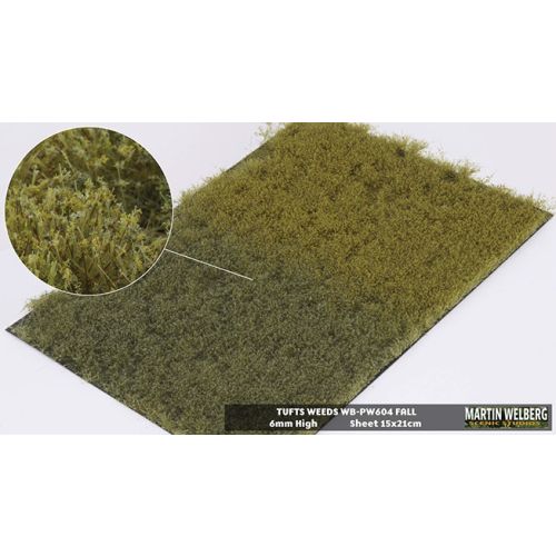 Statisk Gress, Gresstuster m/ Ugress, 6 mm, Høst, 21 x 15 Cm, MWB-PW604