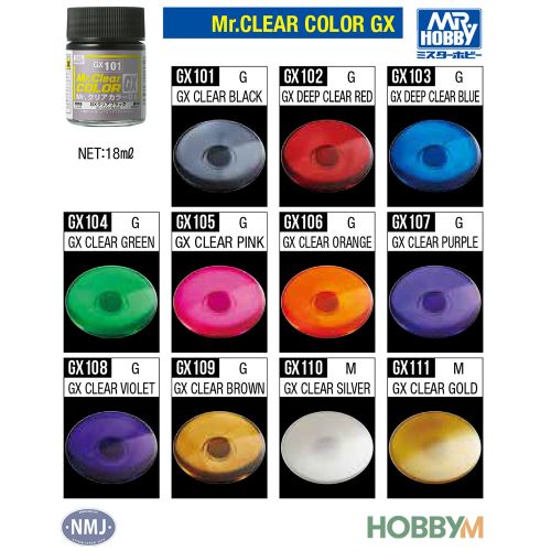 Mr. Hobby, mr-hobby-gx-105-clear-pink-mr-clear-color-gx-18-ml, MRHGX105