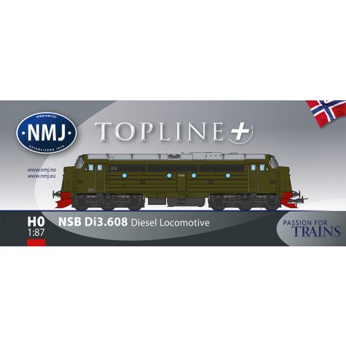 Topline Lokomotiver, nmj-topline-plus-90027-nsb-di3-608-nohab-dc, NMJT90027
